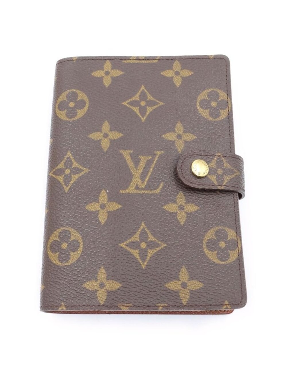 Louis Vuitton Monogram Agenda PM Leather Planner Cover M6 Brown